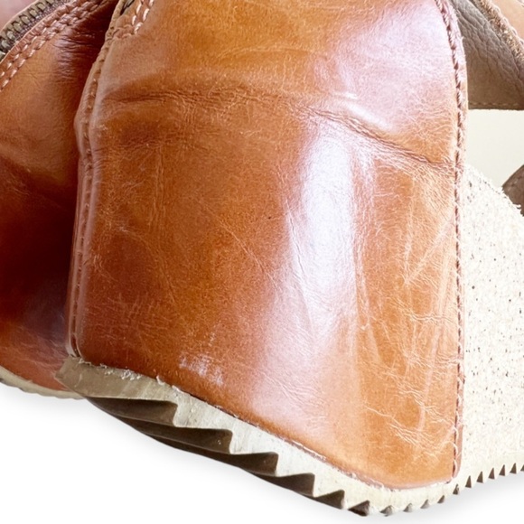 JOSEF Seibel Meike 05 Leather Kork Wedge Sandals 41 Camel Brown - Picture 11 of 11